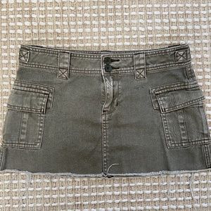 BDG Olive Green Utility Mini Skirt